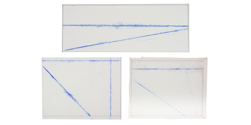Surveyor's Purple Chalk Line On Paper