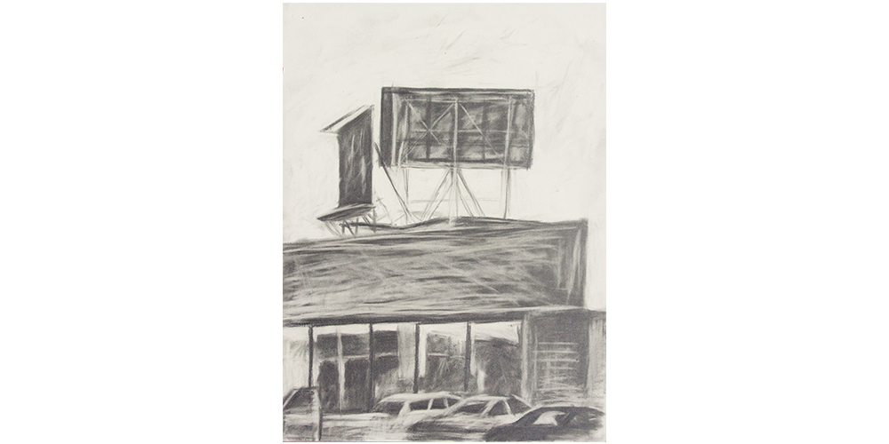 West Los Angeles Buildings Graphite Drawing